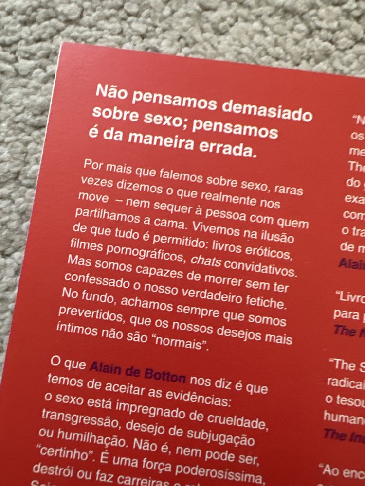 Como pensar sobre sexo de alain de Botton