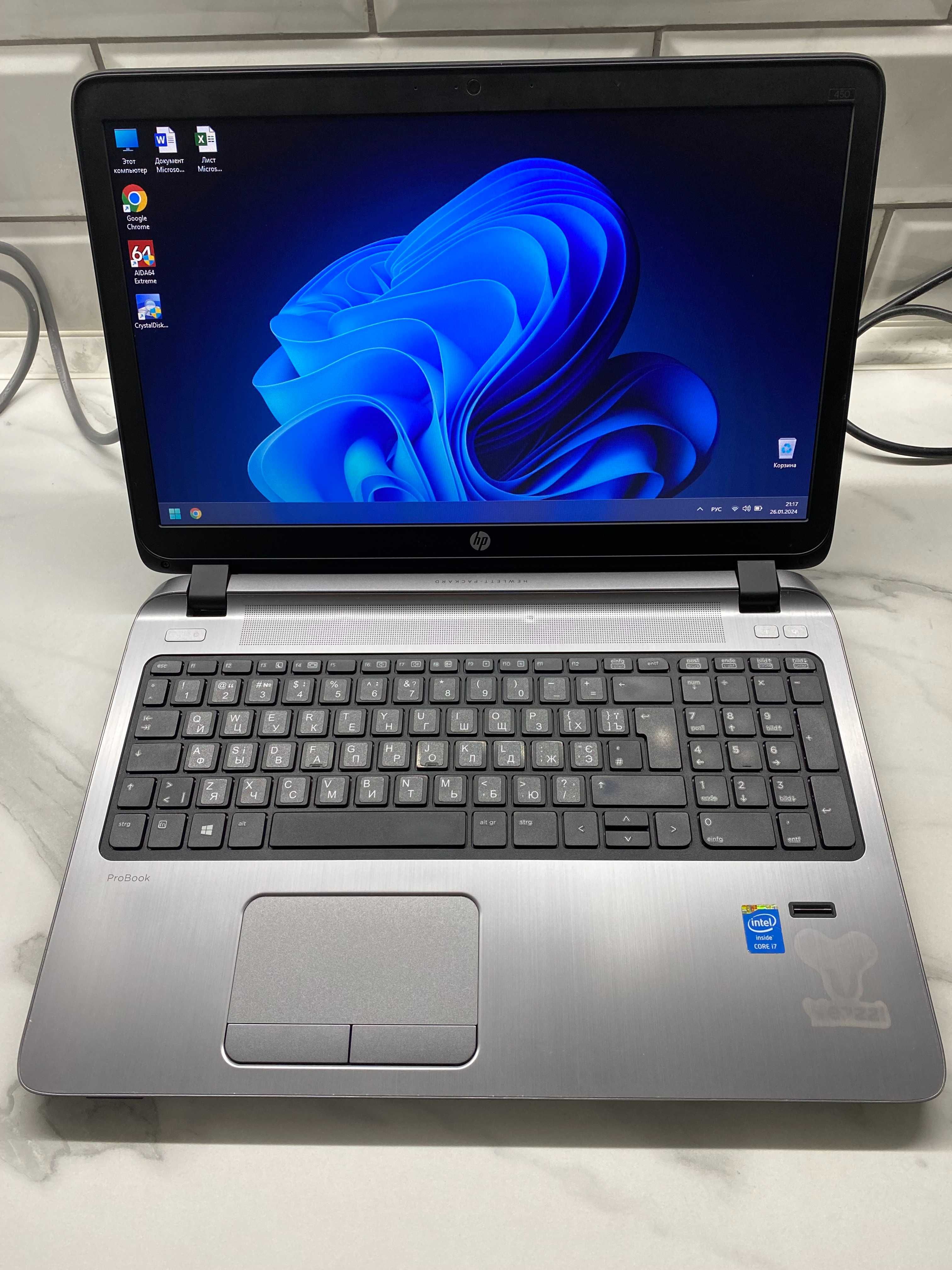 HP ProBook 450 G2 Core i7-4510U/8ГБ ОЗУ/256Гб SSD/15.6" HD Нова АКБ