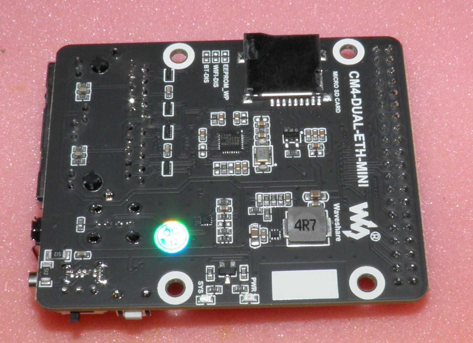 Mini Dual Gigabit Ethernet Base Board для  Raspberry Pi модуля CM 4