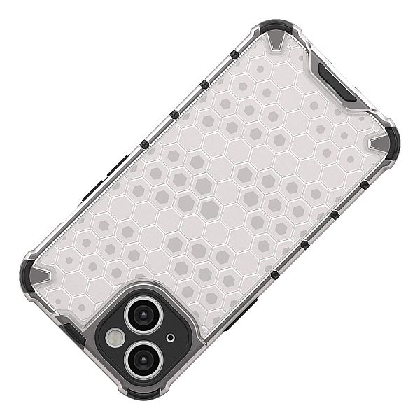Honeycomb etui iPhone 14 Plus pancerny hybrydowy pokrowiec przezroczys