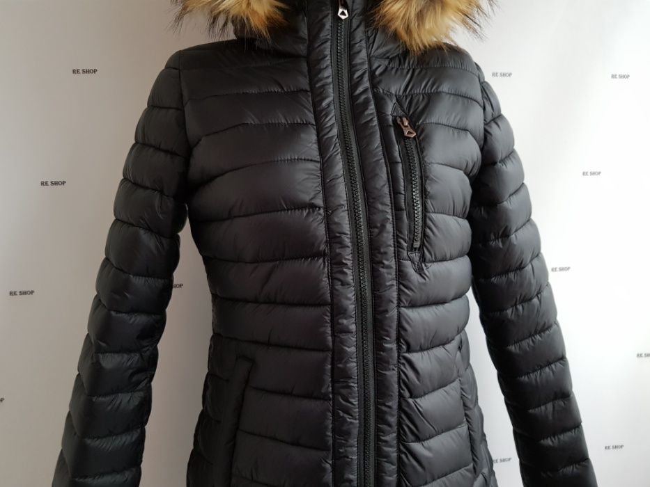 РАСПРОДАЖА женская куртка пальто SoulCal Micro Bubble Long, Англ