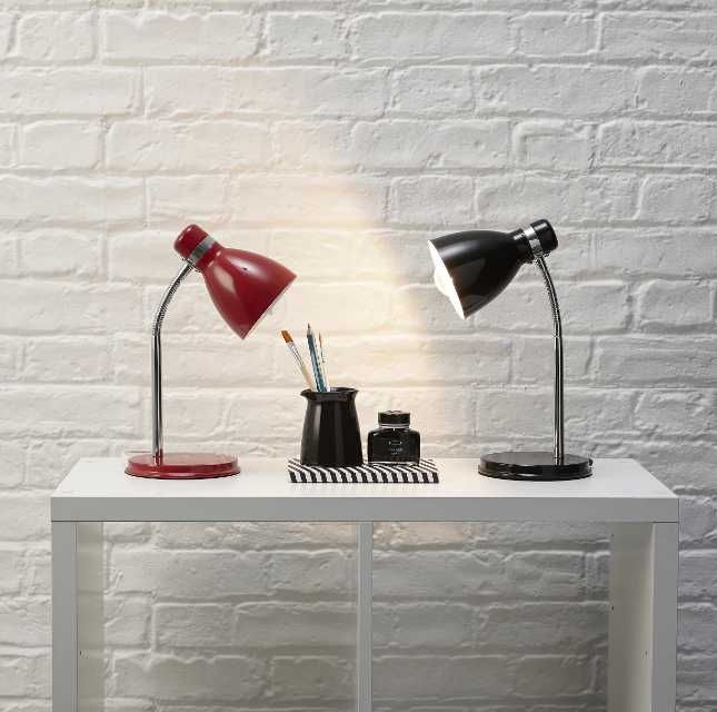 3740. Lampa biurkowa Shelley Red CZERWONA