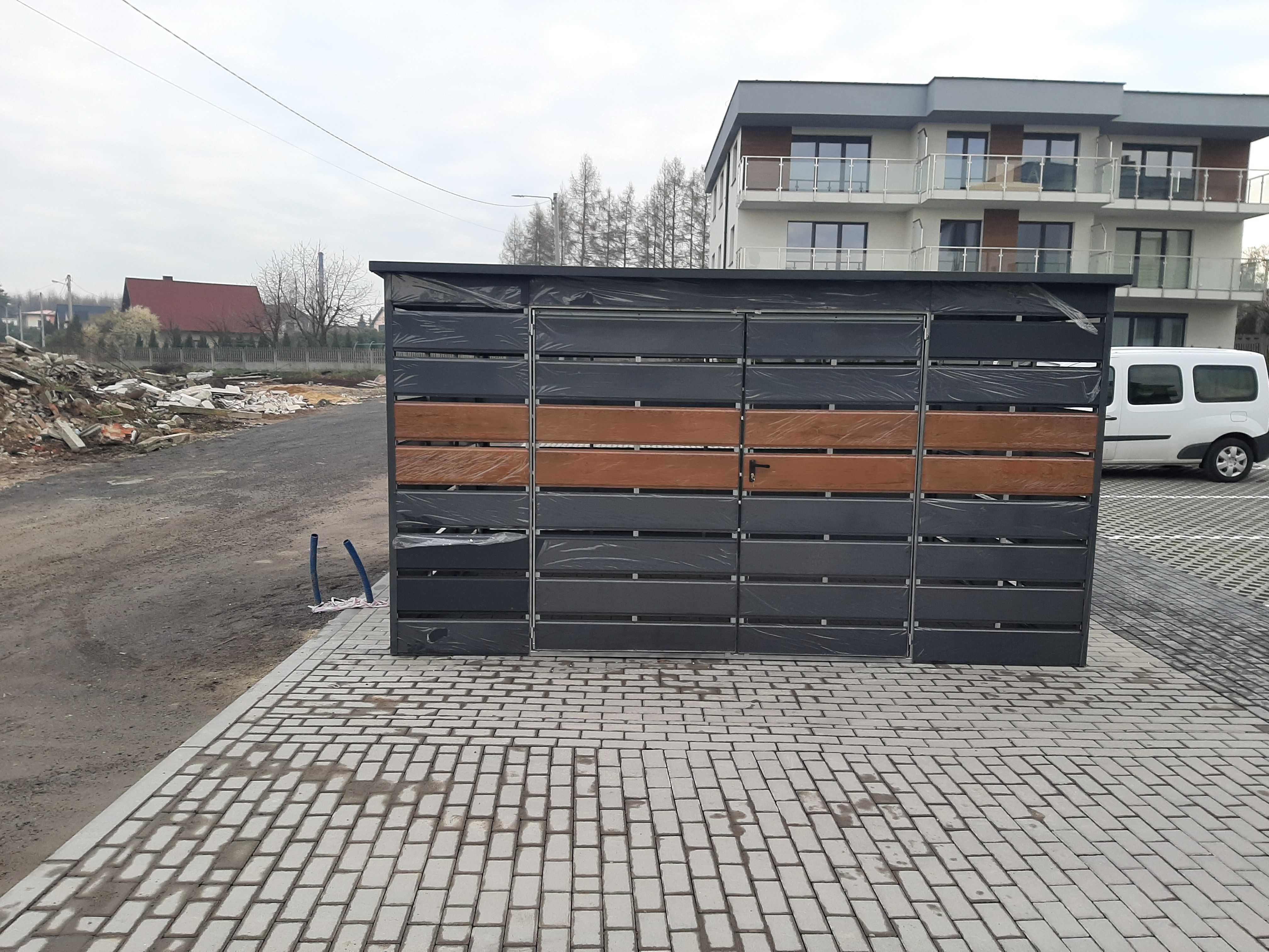 Wiata śmietnikowa panelowa 4x3