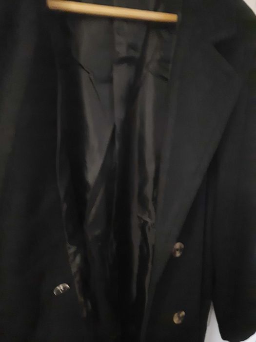 Casaco comprido fazenda preta L/XL