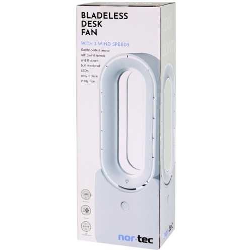 Wentylator Biurkowy Bezłopatkowy LED 10W | USB-C | 3 Tryby Prędkości