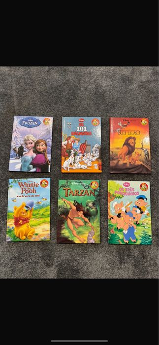 Conjunto 6 livros Disney
