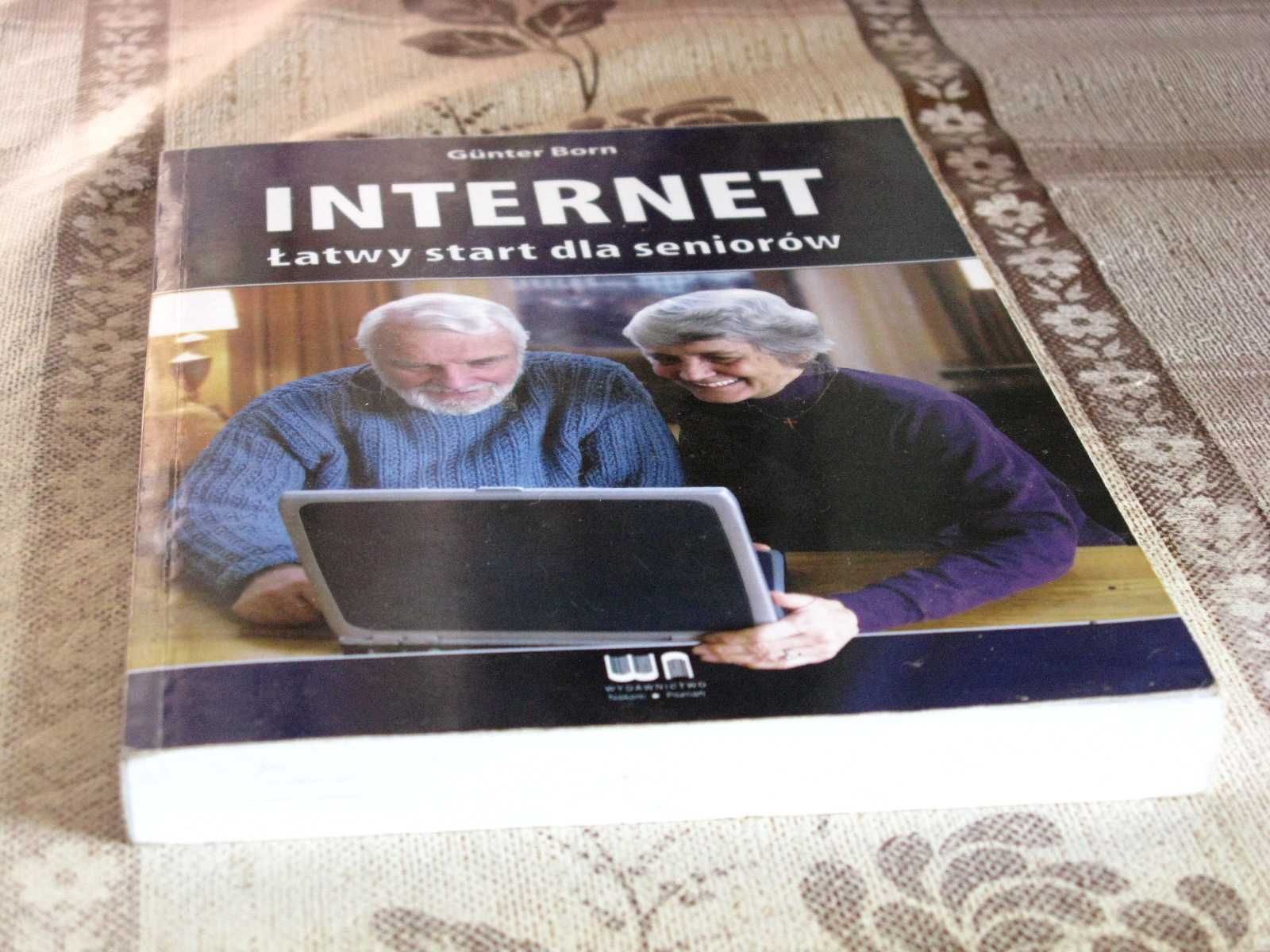 Zestaw książek komputer i internet, dla seniorów.