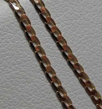 Złoty łańcuszek pancerka 50 cm. 1,5 mm.