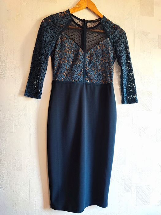 Piękna elegancka sukienka Next jak nowa S wesele chrzciny komunia