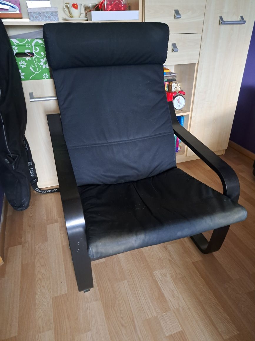 Fotel Ikea Poang  czarny 2 szt
