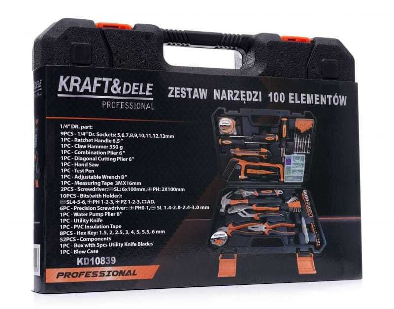 KRAFT&DELE Walizka narzędziowa zestaw narzędzi 117el klucze
