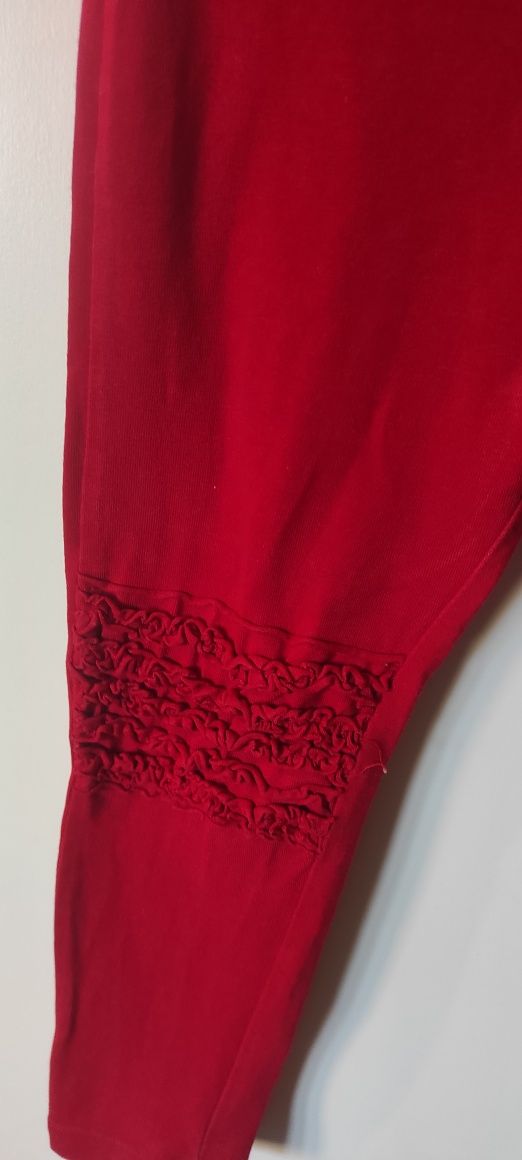 Czerwone legginsy Lindex. Rozmiar 104