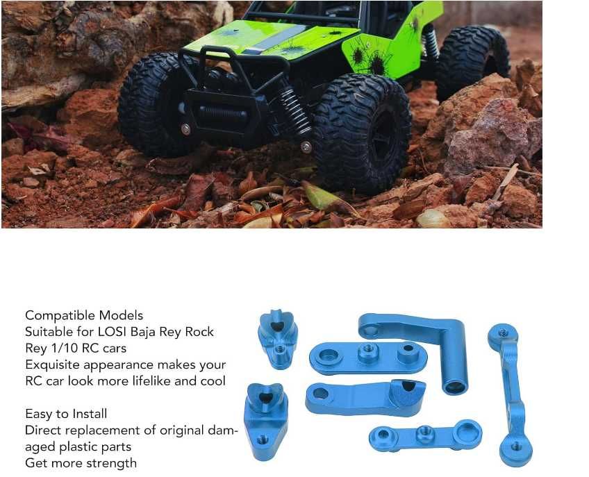 aluminiowy zestaw dźwigni kierowniczych rc do modeli losi baja rey