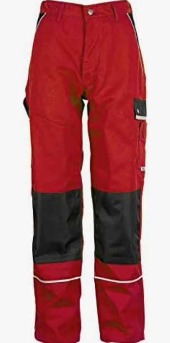 Spodnie Robocze Męskie Czerwono-Czarne TMG r. 50 z Metkami