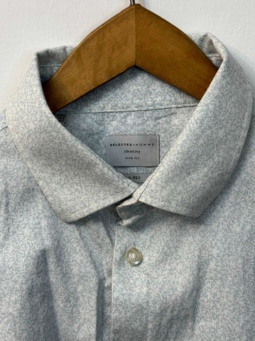 Koszula z długim rękawem bawełniana jasnoniebieska Selected Homme L 42