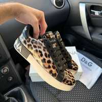 Жіночі кросівки дольче леопардові Dolce & Gabanna leopard