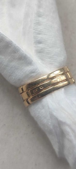 Anel ouro branco e amarelo com diamantes