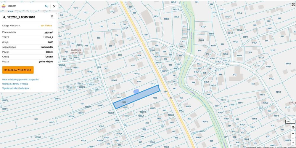 SUPER OKAZJA Działka 2601m2 Uszew gmina Gnojnik cena 11900za AR