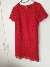 Czerwona koronkowa sukienka Top Secret rozmiar 36