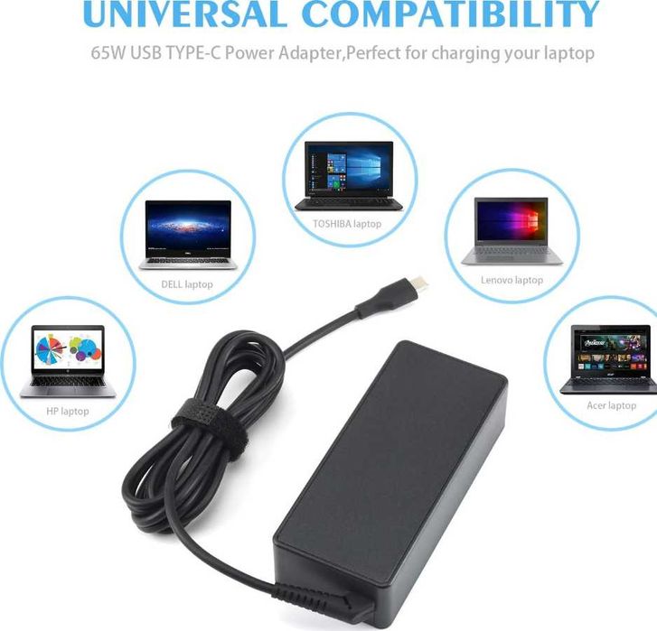 Зарядное устройство 65 Вт для ноутбука Lenovo Type C