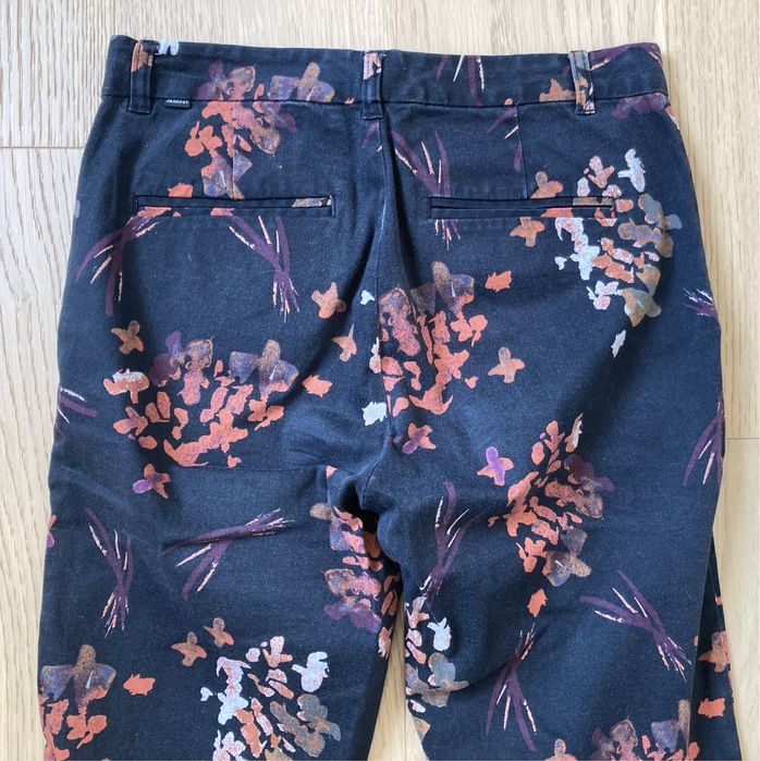 Spodnie czarne wzory slim fit do kostki chinosy Jackpot r. 36