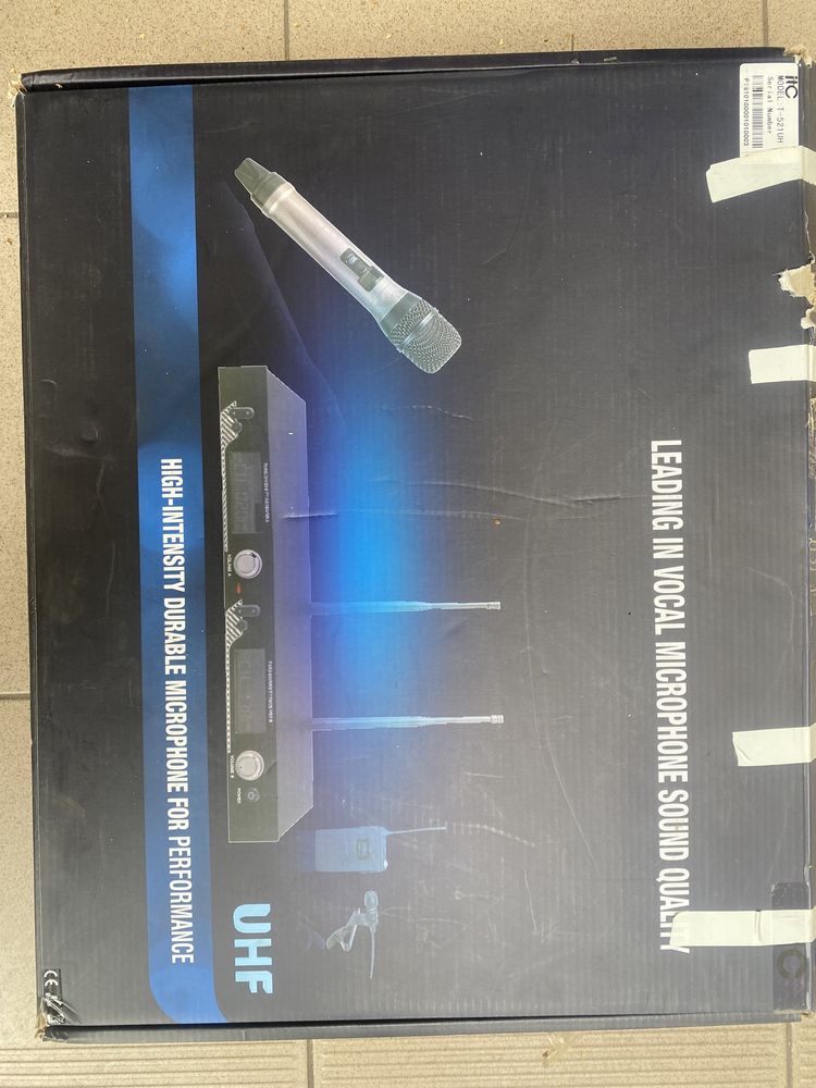 Mikrofon Premium T-521UH Dwukanałowy zestaw mikrofony bezprzewodowe