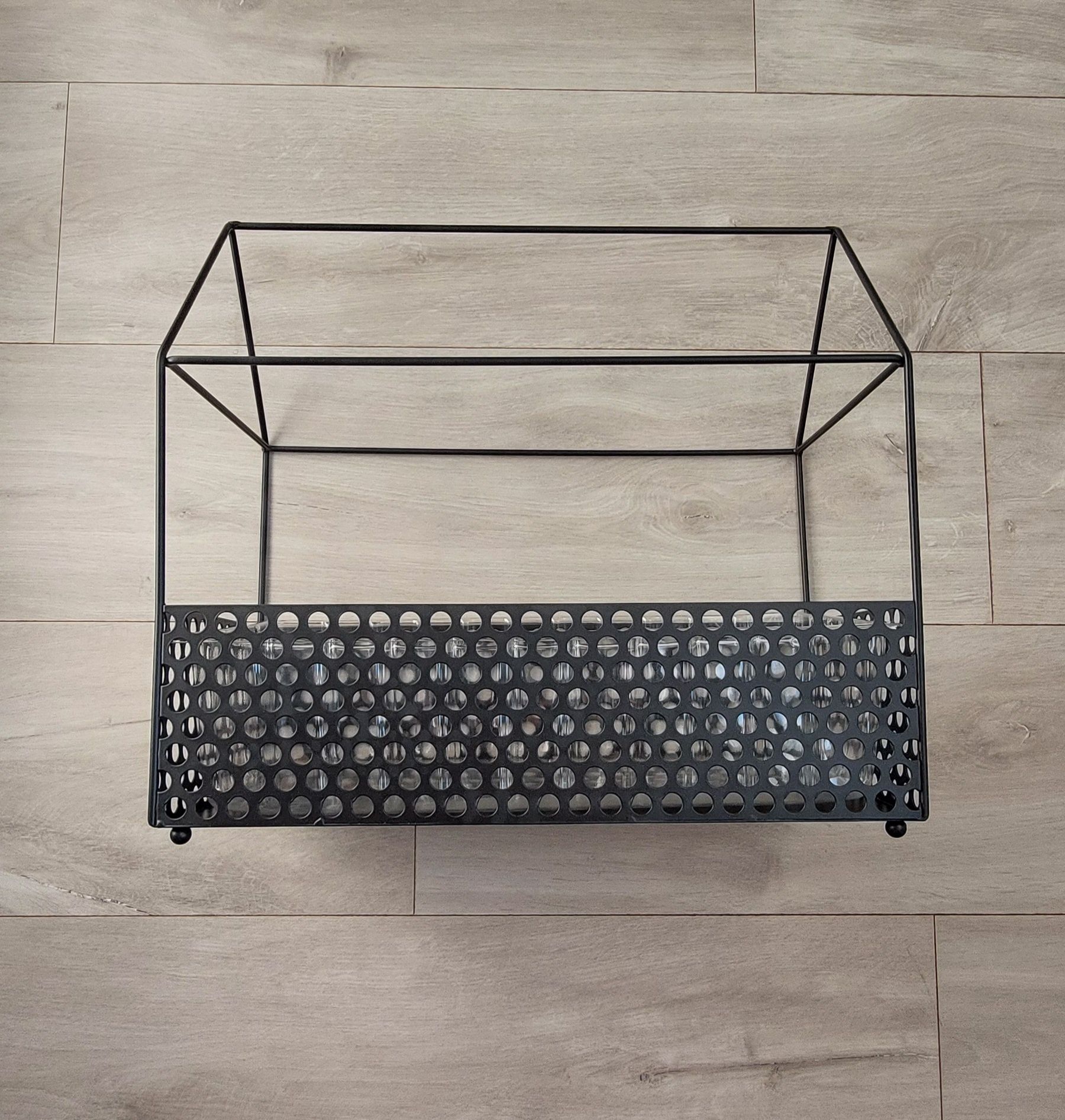 Stojak na zioła domek DUKA SCANDIC 37x19x35 cm czarny metal