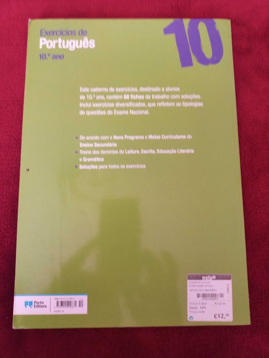 Livro de exercicios português 10 ano