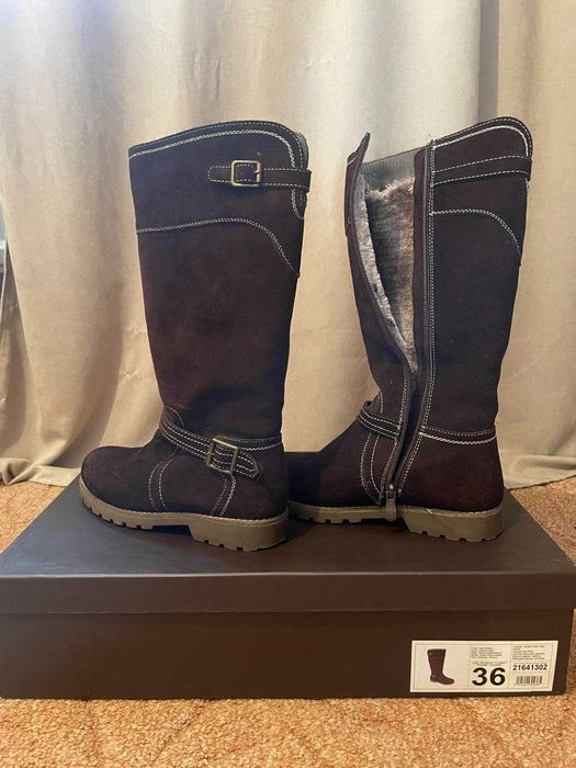 Продам зимові чоботи, р. 36, натуральна замша