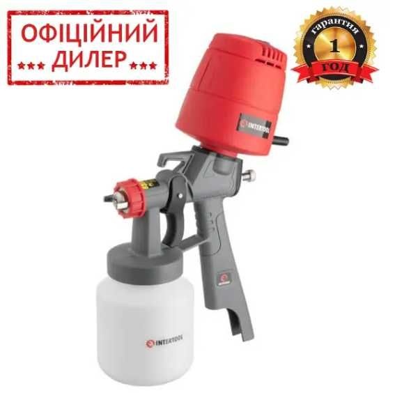 Краскопульт электрический INTERTOOL DT-5045 HVLP 450 Вт, 100-200 мл/хв