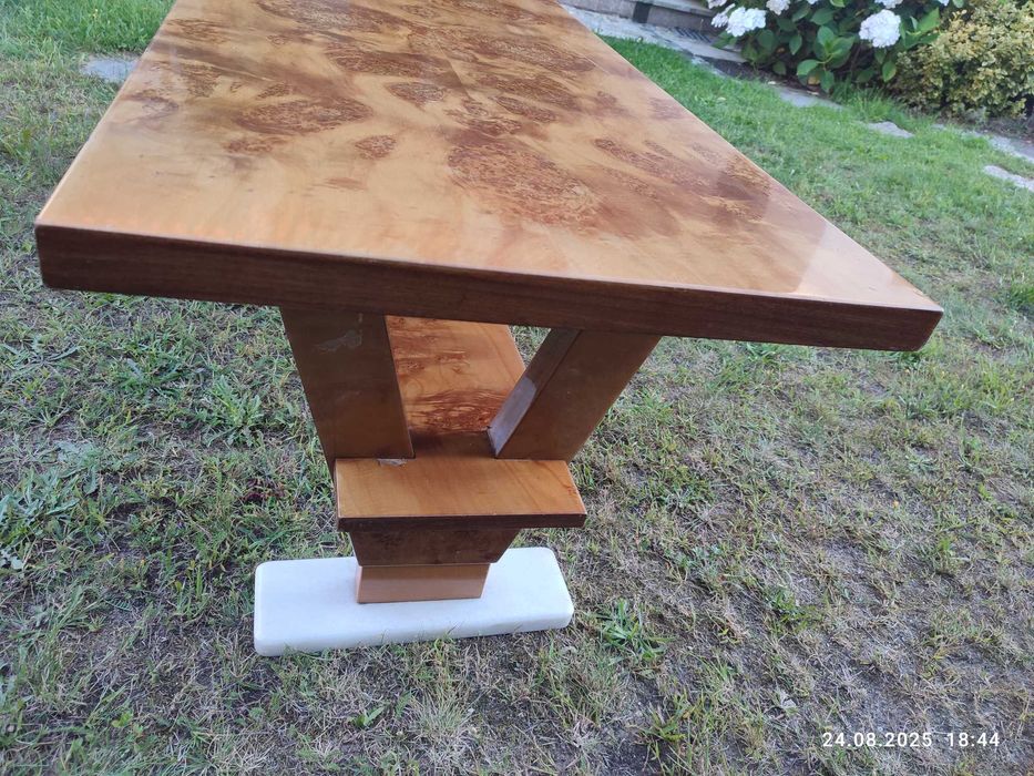 Stół ława PRL politura / producent: Kalwaria Zebrzydowska