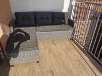 Sofa narożnik ogrodowy na balkon