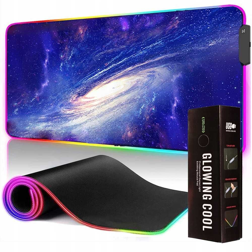 PODŚWIETLANA PODKŁADKA gamingowa pod mysz led xxl