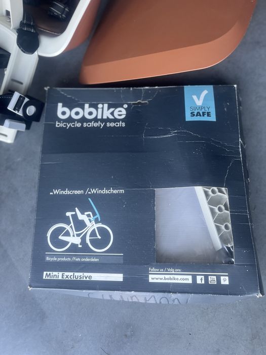 Fotelik na rower przedni przod Bobike Mini exclusive z oslonka