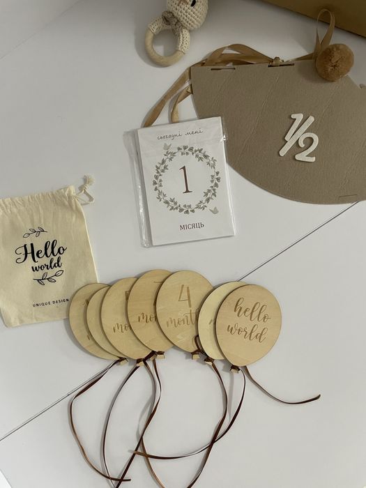 Набір для фото по місяцям , ковпак на піврочку