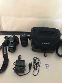 Canon EOS 1100D + duas lentes + bolsa