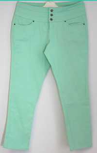 Spodnie jeans Bawełna kolor seledyn Rozmiar 48
