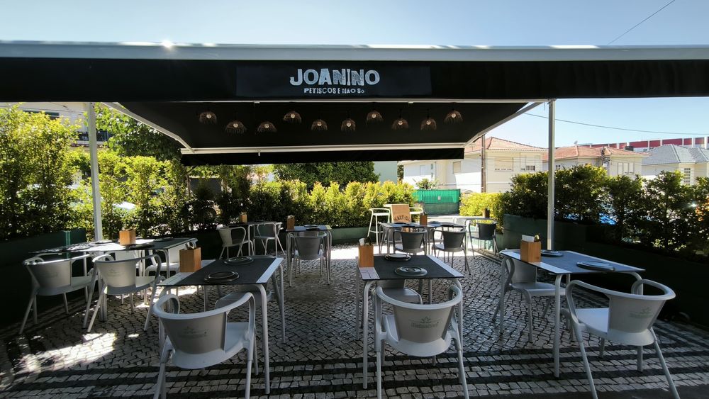 Estrutura para toldo duplo esplanada restaurante