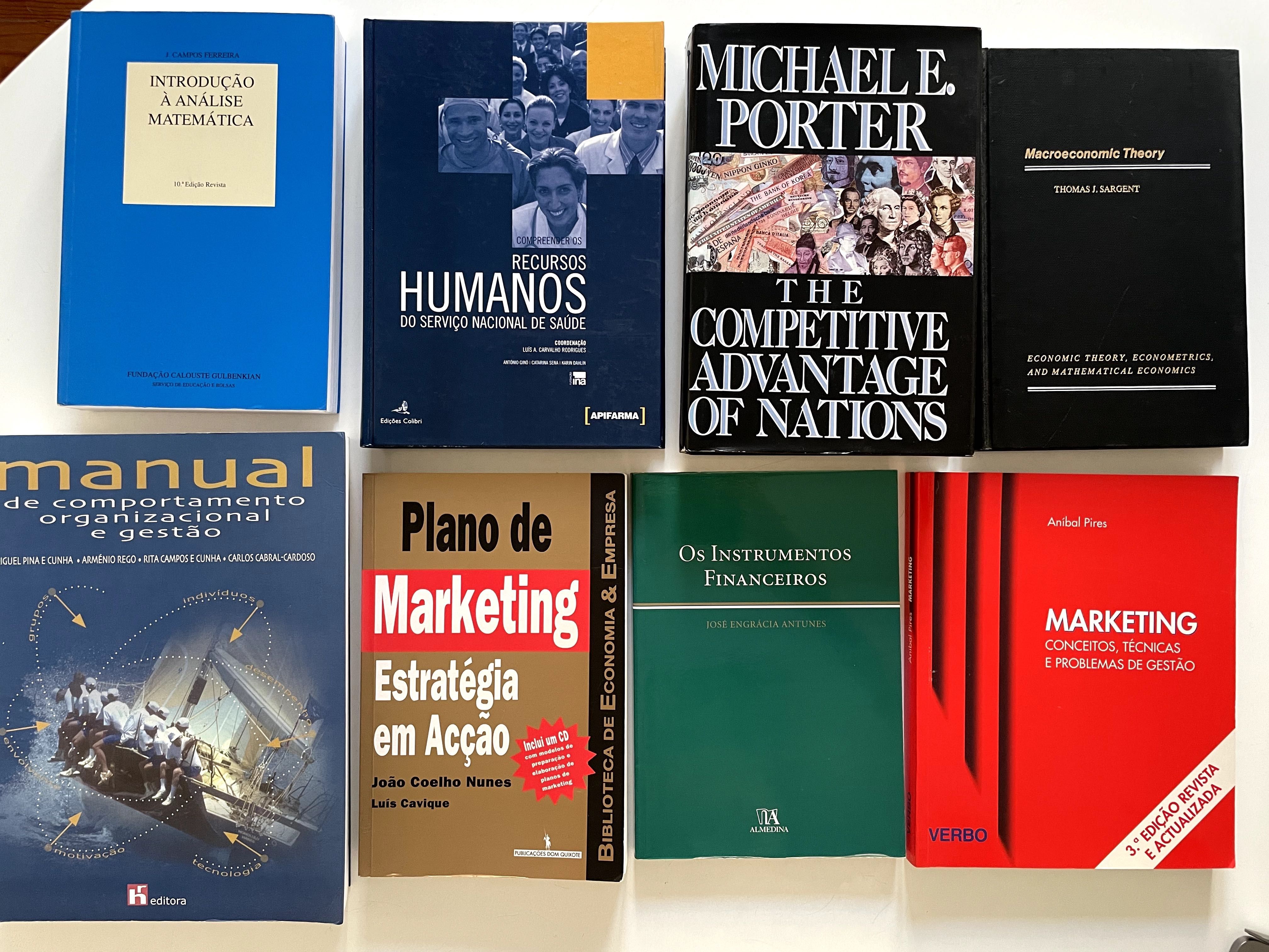 Gestão, estratégia, marketing e finanças empresarial.
