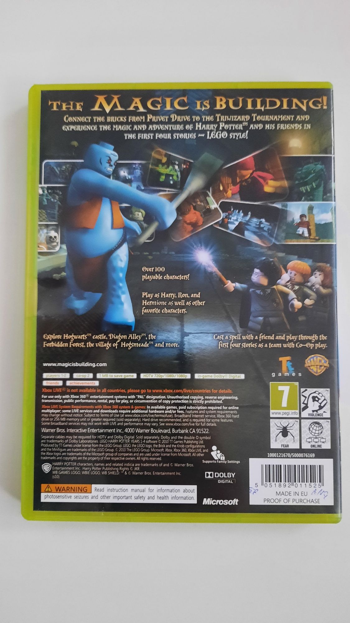 Lego Harry Potter 1-4 bdb stan  gra xbox 360