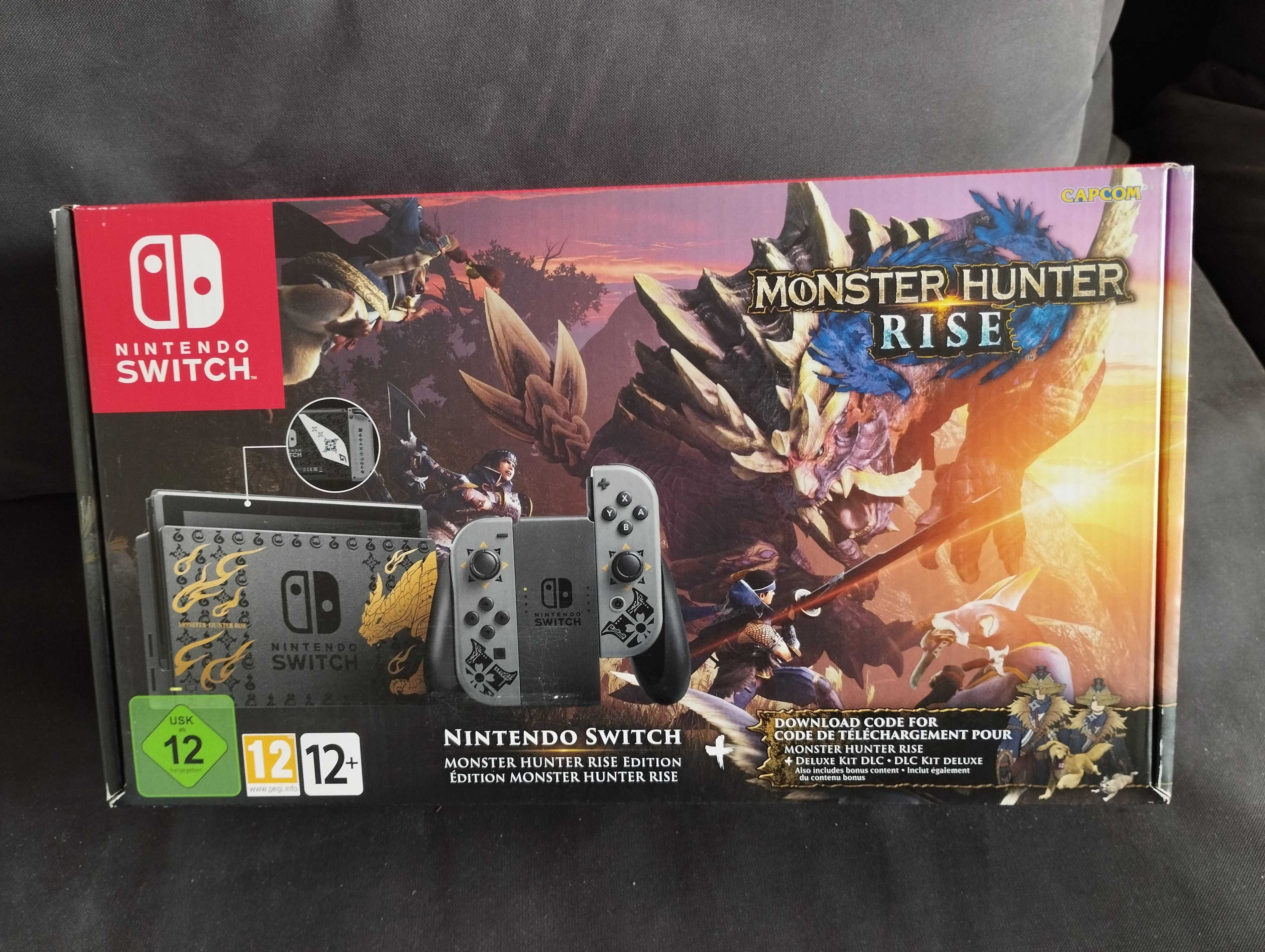 Consola Nintendo Switch Edição Monster Hunter Rise fatura garantia