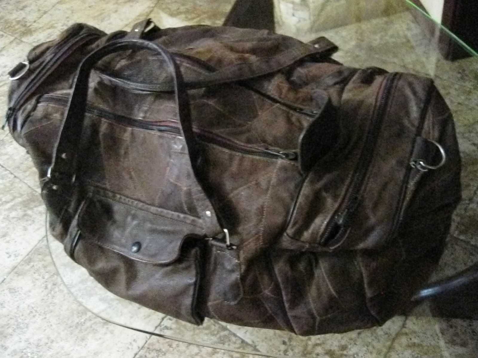 кожаная натуральная большая сумка