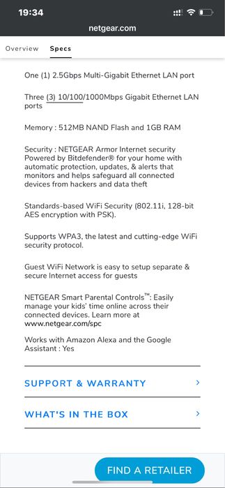 Netgear Orbi RBRE960 AXE11000 Quad-Band WiFi 6E роутер