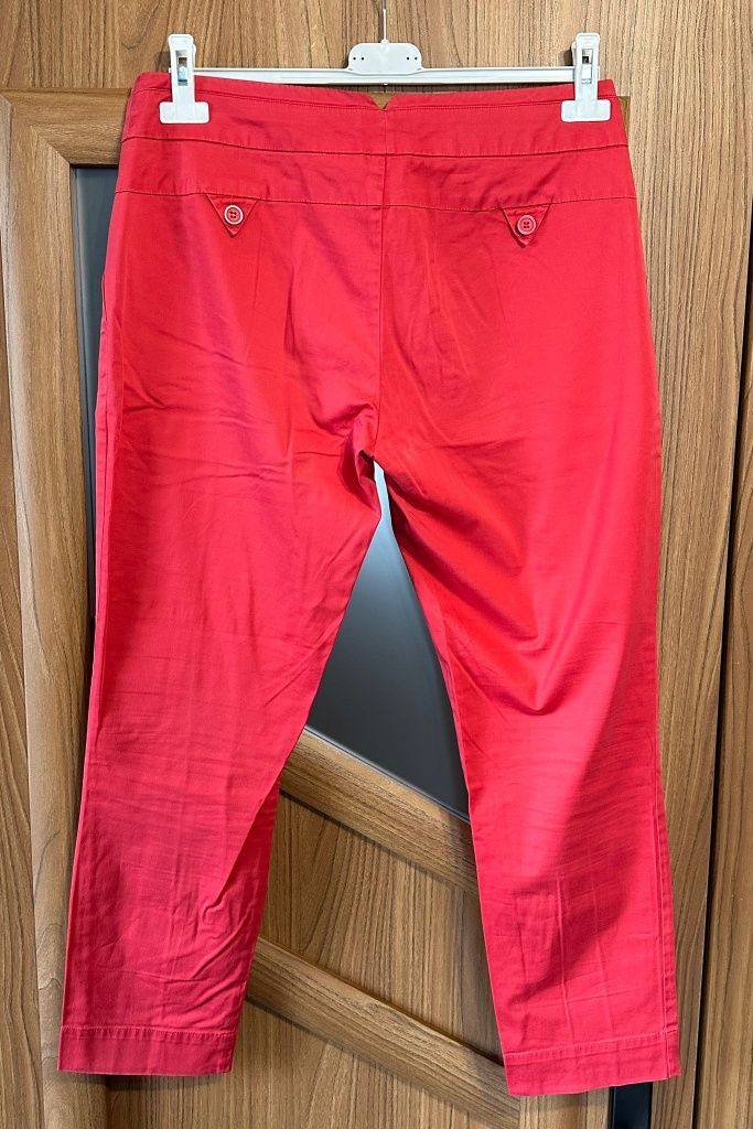 Solar spodnie damskie 38 M czerwone bawełniane