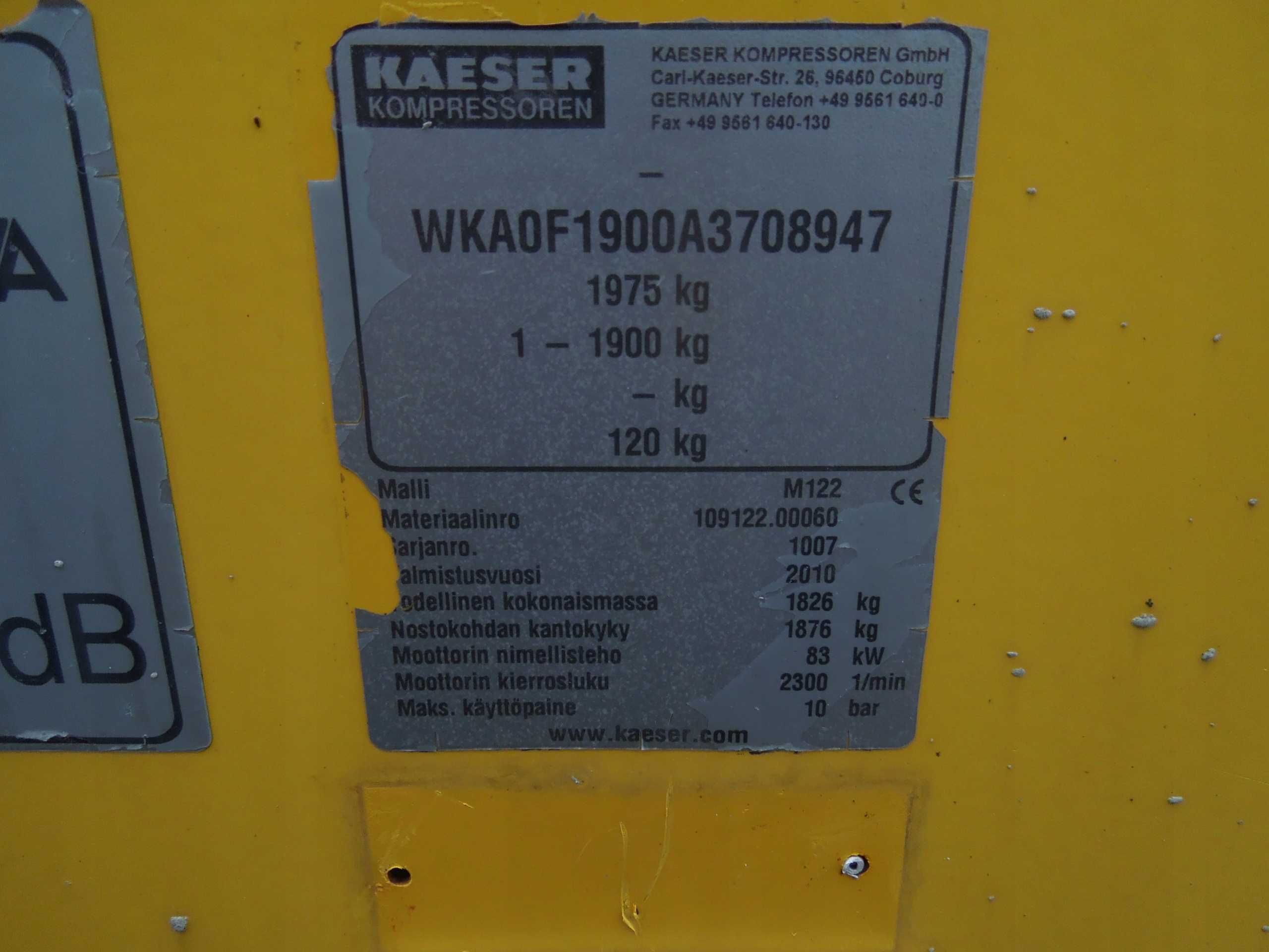 Sprężarka/Kompresor Kaeser M122 po pełnym serwisie