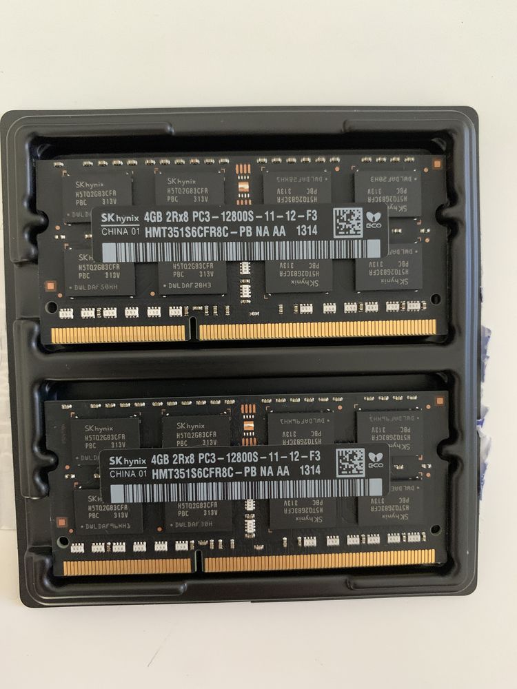 Memoria RAM 4gb cada para Macbook pro