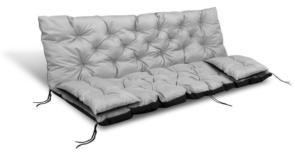 Poduszka ogrodowa 180x60x50 cm + 2 poduszki na ławkę huśtawkę jasnosza