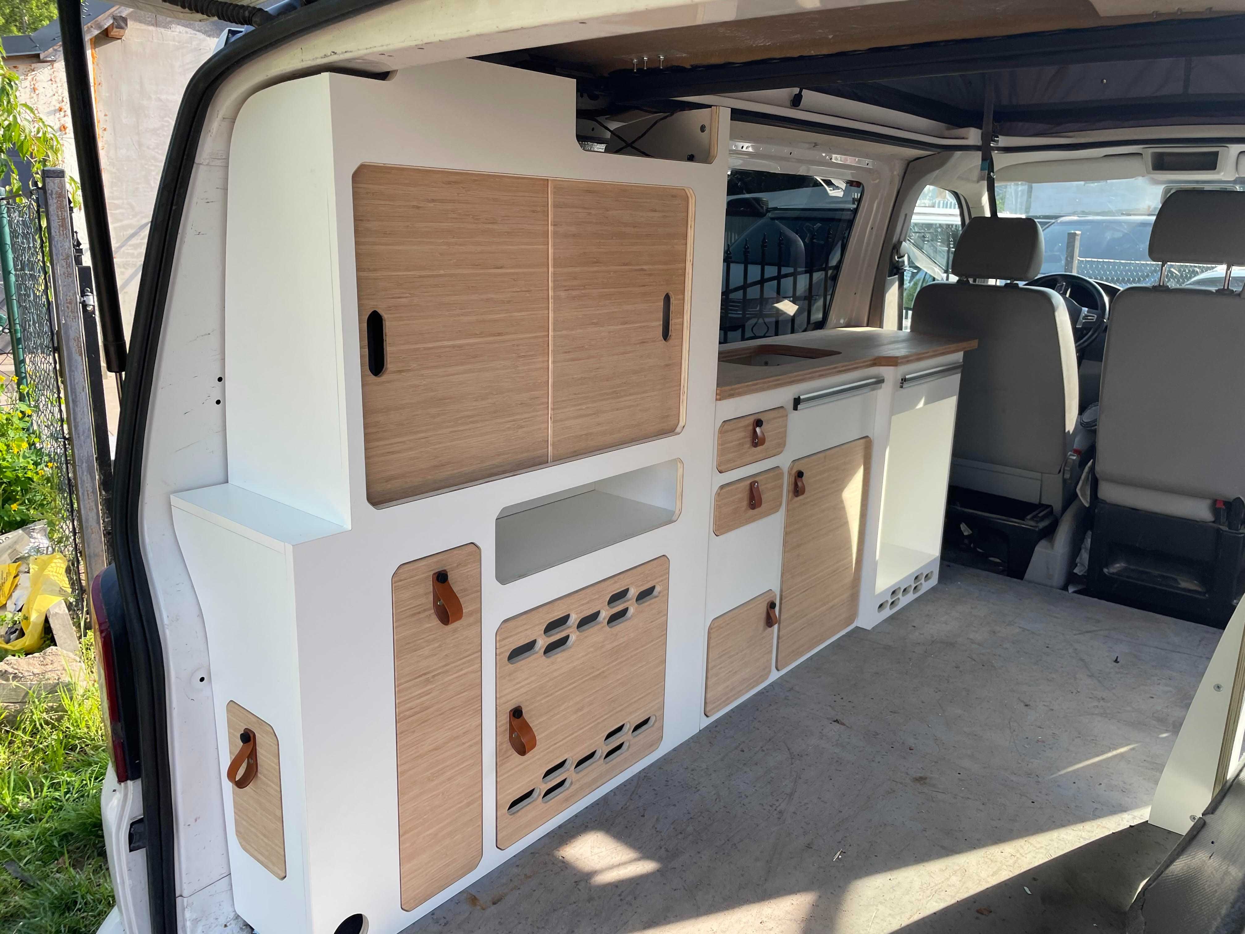 Zabudowy kempingowe Volkswagen Transporter T5 T6 przebudowy kampervan