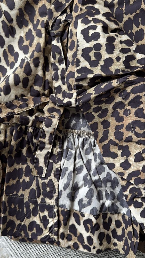 Ganni leopard print bluza koszula blouse
