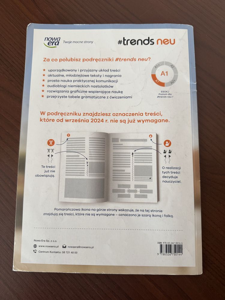 Podręcznik do języka niemieckiego ,,#Trends neu” do klasy 1